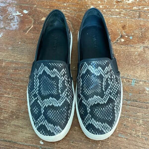 Vince Blair Snake Skin Slip On Sneakers